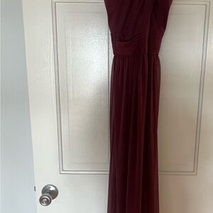 David’s Bridal Bridesmaids dress color wine size 2